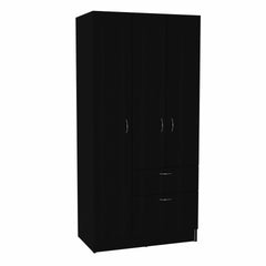Meredith 1-Drawer Rectangle Armoire Wenge and White