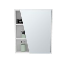 Medicine Cabinet, 1 Door, 5 Shelves, 1 Mirror, White
