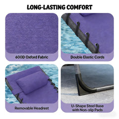 Portable Tanning Chair,Folding Outdoor Chaise Lounge Chair