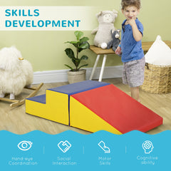 Soozier 2 Piece Climb and Crawl Activity Play Set Soft Secure Foam Playset for Toddler Preschooler Indoor Play Equipment Baby Learning Toys Multicolor