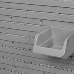 DURHAND 44 Piece Wall Mounted Pegboard Tool Organizer Rack Kit with Various Sized Storage Bins, Pegboard, & Hooks, Orange