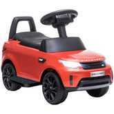 Qaba Land Rover Licensed 6V Ride on Push Car, 2 in 1 Sliding Car, Battery Powered Electric Car for Kids with Headlights Music Horn for 18-60 Months, Red