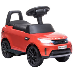 Qaba Land Rover Licensed 6V Ride on Push Car, 2 in 1 Sliding Car, Battery Powered Electric Car for Kids with Headlights Music Horn for 18-60 Months, Red