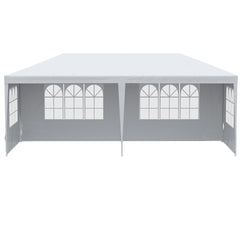 Outsunny 10' x 20' Large Party Tent, Events Shelter Canopy Gazebo with 4 Removable Side Walls, Shade Shelter for Weddings, White