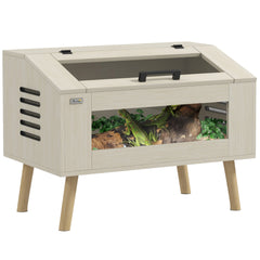 PawHut Reptile Terrarium 29 Gallon Top Opening Reptile Tank with Glass Windows Air Ventilations, for Snakes Lizards Horned Frogs Chameleons Hamsters Gerbils, 31.5" x 20" x 24"