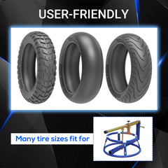HOMCOM Motorcycle Tire Changer Stand with Adjustable Bead Breaker, Fit for 16-22in Tyres