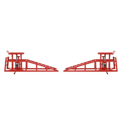 Auto Car Truck Service Ramps Lifts with Pedal, Garage Car Lift Hydraulic Ramps 5 Ton,Automotive Hydraulic Lift Repair Frame Lift(2 Pack) red color