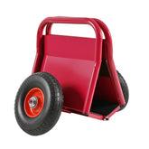 Super Weight 1000 LBS Heavy Duty Panel Dolly, Slab Dolly, Two Nice Handles, 10" Solid Rubber Tires, All-Terrain Movement for Heavy Drywall Sheet & Door Material (Red)
