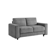 Modern Minimalist 2-Seater Corduroy Sofa, Grey, Suitable for Daily Home Use