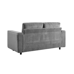 Modern Minimalist 2-Seater Corduroy Sofa, Grey, Suitable for Daily Home Use