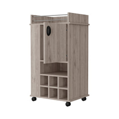 Anson Computer Desk with 4-Tier Bookcase and 1-Door Cabinet