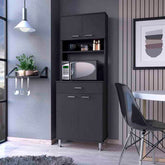 Bay Area Pantry, Two Door Cabinets, One Drawer, Four Adjustable Metal Legs
