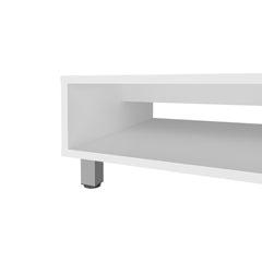 Avondale Coffee Table in Melamine with Open Storage, white