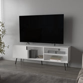 Mescal Tv Stand Multistorage with a Door and Open Storage, White
