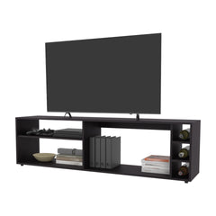 FM FURNITURE Mayo TVStand for 70" Screen with Open Storage and Melamine Finish,Wengue