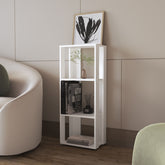 FM FURNITURE Modoc Bookcase in Melamine with Open Storage, White