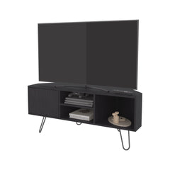 Fredonia Tv Stand 65" with a Door and Open Storage, Wengue