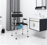 Adjustable Height Bedside Commode Chair for Seniors, Adults, Handicap, Raised Toilet Seat with Arm