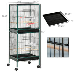 Bird Aviary Indoor with Multi-Door Design,Large Bird Cage for Wingspan
