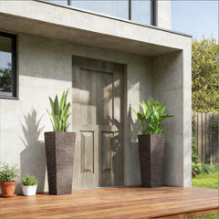 Flower Boxs,Set of 2 Flower Pots,Tall Planters
