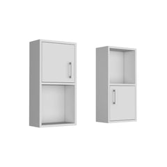 Wall Mounted Bathroom Medicine Cabinet Eak 24" H , Two Doors, Two Shelves,White