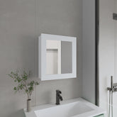 Medicine Cabinet 20.5" H, with 2 Shelves, 1 Door, and 1 Mirror, White