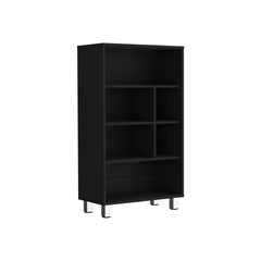 Bookcase 40.6" H, 6 shelves, 4 legs, Black