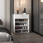 Shoe Rack, 1 Door, 4 Legs, 5 Shelves