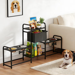 Pet Feeding Station,Height Adjustable Dog Bowl Stand
