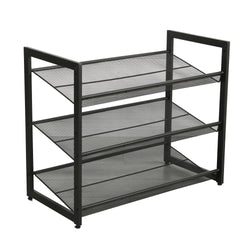 3-Tier Adjustable Shoe Rack, Freestanding Shoe Storage Organizer with Storage Shelves suitable for Front Door Entrance, Entryway