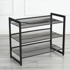 3-Tier Adjustable Shoe Rack, Freestanding Shoe Storage Organizer with Storage Shelves suitable for Front Door Entrance, Entryway
