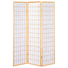 Porch & Den Natural 3-Panel Room Divider Folding Shoji Screen