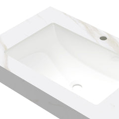 30" Calacatta Gold Sintered Stone Countertop and Undermount Ceramic Basin, NO Cabinet, NO Faucet and Drain, Suitable for Vanity FRIGGA, TILLEY, YOLAN, etc.