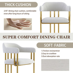 Dining Chair Set Of 2 2505-1 Beige Golden finish