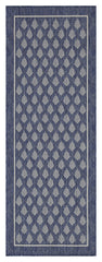 Sunshine GC_HAR2007 Blue 2 ft. 7 in. x 7 ft. 3 in. Indoor/Outdoor Area Rug