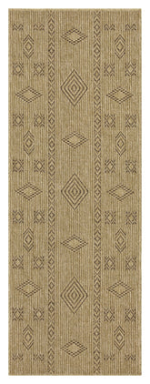Earth GC_NTL1002 Jute/Mocha 2 ft. 7 in. x 7 ft. 3 in. Indoor/Outdoor Area Rug