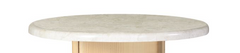 Qwin Marble Top & Oak Finish End Table W/Marble Top