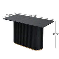 63.00"L Counter Table -Black