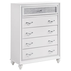 Randall White 5-drawers Chest