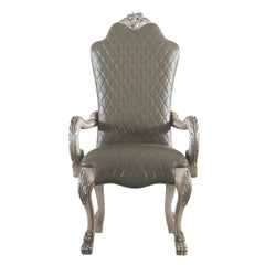 Grey and Vintage Bone White Arm Chairs (Set of 2)