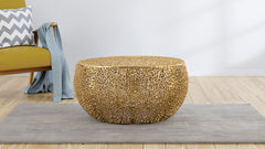 T3502-32 Round Aluminum Coffee Table in Gold same as B009140726 (CA inventory)