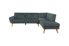 SECTIONAL - 2PC in Black Faux Leather
