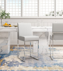 Barstool in Pearl White