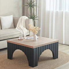 Rustic Square Coffee Table - Modern Farmhouse Style