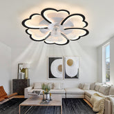 26.7In Black Ceiling Fan with Lights, Remote Control 3 Color Temperatures,6 Gear wind Speed Fan Light