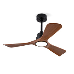 Hot sales 42 Inch Modern Black Ceiling Fan With Light 3 ABS Blades Remote Control Reversible DC Motor With Dimmable LED