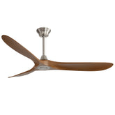 60 Inch Indoor Modern Ceiling Fan With 6 Speed Remote Control 3 Solid Wood Blade For Living Room