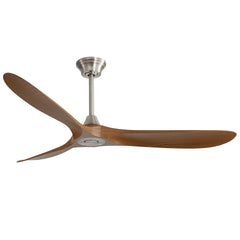 60 Inch Indoor Modern Ceiling Fan With 6 Speed Remote Control 3 Solid Wood Blade For Living Room