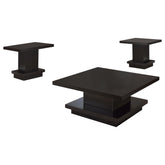 Cappuccino 3-piece Square Coffee and End Table Set