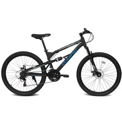 A26207 26 Inch Steel Frame Shock Fork Plus Shock Absorber 21-speed Unisex Mountain Bike